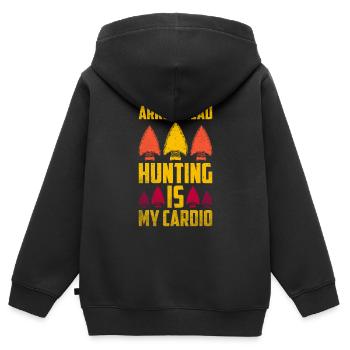 Arrowheads Collection de pointes de flèche de collection - Sweat Premium à capuche zippé enfant bio - noir - Dos - AI Model Kid Male (0cm)