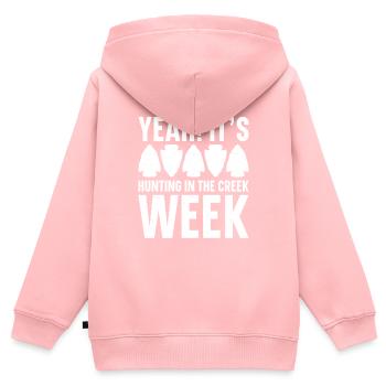 Arrowheads Collection de pointes de flèche de collection - Sweat Premium à capuche zippé enfant bio - rose - Dos - AI Model Kid Female (0cm)