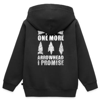 Arrowheads Collection de pointes de flèche de collection - Sweat Premium à capuche zippé enfant bio - noir - Dos - AI Model Kid Male (0cm)
