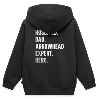 Arrowheads Collection de pointes de flèche de collection - Sweat Premium à capuche zippé enfant bio - noir - Dos - AI Model Kid Male (0cm)