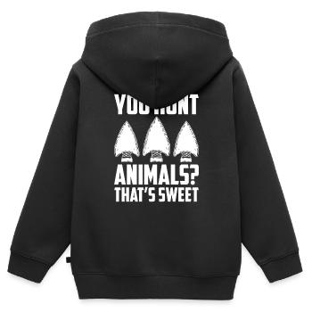 Arrowheads Collection de pointes de flèche de collection - Sweat Premium à capuche zippé enfant bio - noir - Dos - AI Model Kid Male (0cm)