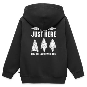 Arrowheads Collectible Arrowheads Collection - Kids Premium Organic Zip-up Hoodie - black - Back - AI Model Kid Male (0cm)