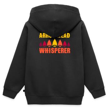 Arrowheads Collection de pointes de flèche de collection - Sweat Premium à capuche zippé enfant bio - noir - Dos - AI Model Kid Male (0cm)