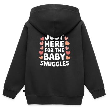 Elternschafts-humor Neue Väter Haben Zum Ersten - Kinder Premium Organic Zip Hoodie - Schwarz - Hinten - AI Model Kid Male (0cm)