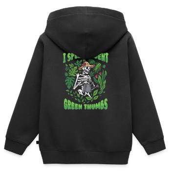 Gärtner - Kinder Premium Organic Zip Hoodie - Schwarz - Hinten - AI Model Kid Male (0cm)