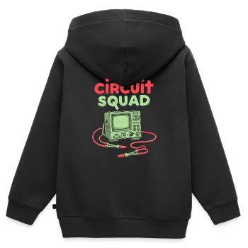 Electrical Engineer Kader - Kids Premium Organic Zip-up Hoodie - black - Back - AI Model Kid Male (0cm)