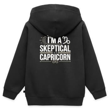 Astrologie-skeptiker: Kritisches Denken - Kinder Premium Organic Zip Hoodie - Schwarz - Hinten - AI Model Kid Male (0cm)