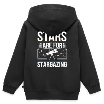 Astrologie-skeptiker: Kritisches Denken - Kinder Premium Organic Zip Hoodie - Schwarz - Hinten - AI Model Kid Male (0cm)