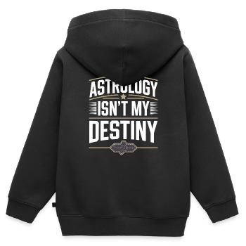 Astrologie-skeptiker: Kritisches Denken - Kinder Premium Organic Zip Hoodie - Schwarz - Hinten - AI Model Kid Male (0cm)