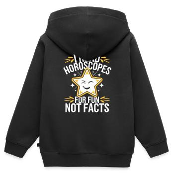 Astrologie-skeptiker: Kritisches Denken - Kinder Premium Organic Zip Hoodie - Schwarz - Hinten - AI Model Kid Male (0cm)