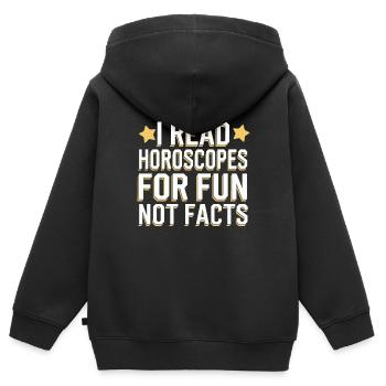 Astrologie-skeptiker: Kritisches Denken - Kinder Premium Organic Zip Hoodie - Schwarz - Hinten - AI Model Kid Male (0cm)