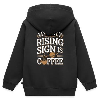 Astrologie-skeptiker: Kritisches Denken - Kinder Premium Organic Zip Hoodie - Schwarz - Hinten - AI Model Kid Male (0cm)