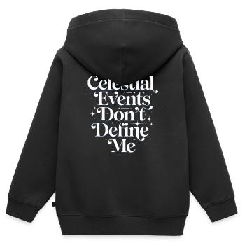 Astrologie-skeptiker: Kritisches Denken - Kinder Premium Organic Zip Hoodie - Schwarz - Hinten - AI Model Kid Male (0cm)