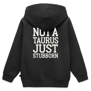 Sceptique de l’astrologie : pensée critique - Sweat Premium à capuche zippé enfant bio - noir - Dos - AI Model Kid Male (0cm)