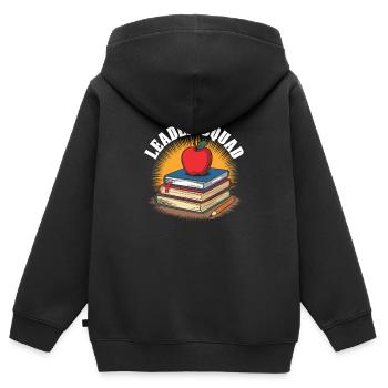Directeur de l’école primaire Kader - Sweat Premium à capuche zippé enfant bio - noir - Dos - AI Model Kid Male (0cm)