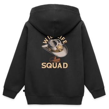 Escouade de gardes de chasse - Sweat Premium à capuche zippé enfant bio - noir - Dos - AI Model Kid Male (0cm)