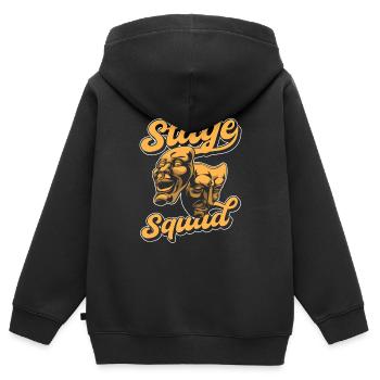 Schauspieler Kader - Kinder Premium Organic Zip Hoodie - Schwarz - Hinten - AI Model Kid Male (0cm)