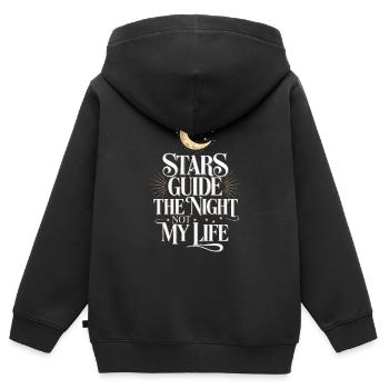 Astrologie-skeptiker: Kritisches Denken - Kinder Premium Organic Zip Hoodie - Schwarz - Hinten - AI Model Kid Male (0cm)