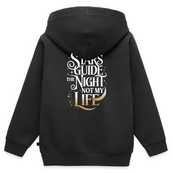 Astrologie-skeptiker: Kritisches Denken - Kinder Premium Organic Zip Hoodie - Schwarz - Hinten - AI Model Kid Male (0cm)