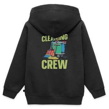 Reiniger Team - Kinder Premium Organic Zip Hoodie - Schwarz - Hinten - AI Model Kid Male (0cm)