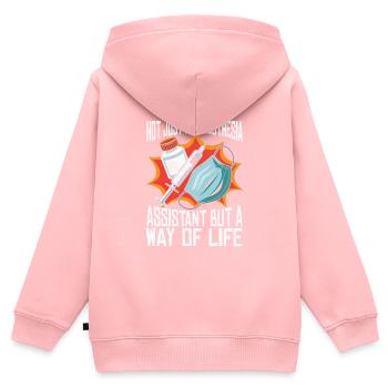 Anesthesia Assistant - Kids Premium Organic Zip-up Hoodie - rose - Back - AI Model Kid Female (0cm)