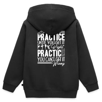 Gymnastic Practice Gymnastic - Kids Premium Organic Zip-up Hoodie - black - Back - AI Model Kid Male (0cm)