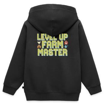 Farming Simulator Virtual Farming Game Fan Farm - Kinder Premium Organic Zip Hoodie - Schwarz - Hinten - AI Model Kid Male (0cm)