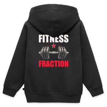 Fitnesstrainer Personal Trainer Team - Kinder Premium Organic Zip Hoodie - Schwarz - Hinten - AI Model Kid Male (0cm)