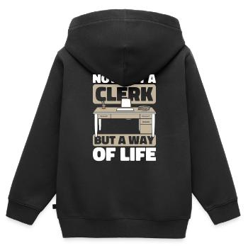 Spécialiste - Sweat Premium à capuche zippé enfant bio - noir - Dos - AI Model Kid Male (0cm)