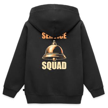Équipe de conciergerie - Sweat Premium à capuche zippé enfant bio - noir - Dos - AI Model Kid Male (0cm)