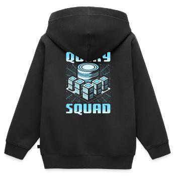 Datenbank Administrator Kader - Kinder Premium Organic Zip Hoodie - Schwarz - Hinten - AI Model Kid Male (0cm)