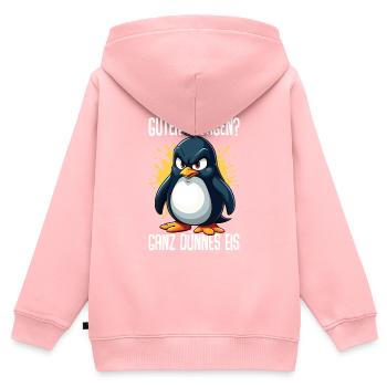 Bonjour glace très mince Pingouin grognements matinaux - Sweat Premium à capuche zippé enfant bio - rose - Dos - AI Model Kid Female (0cm)