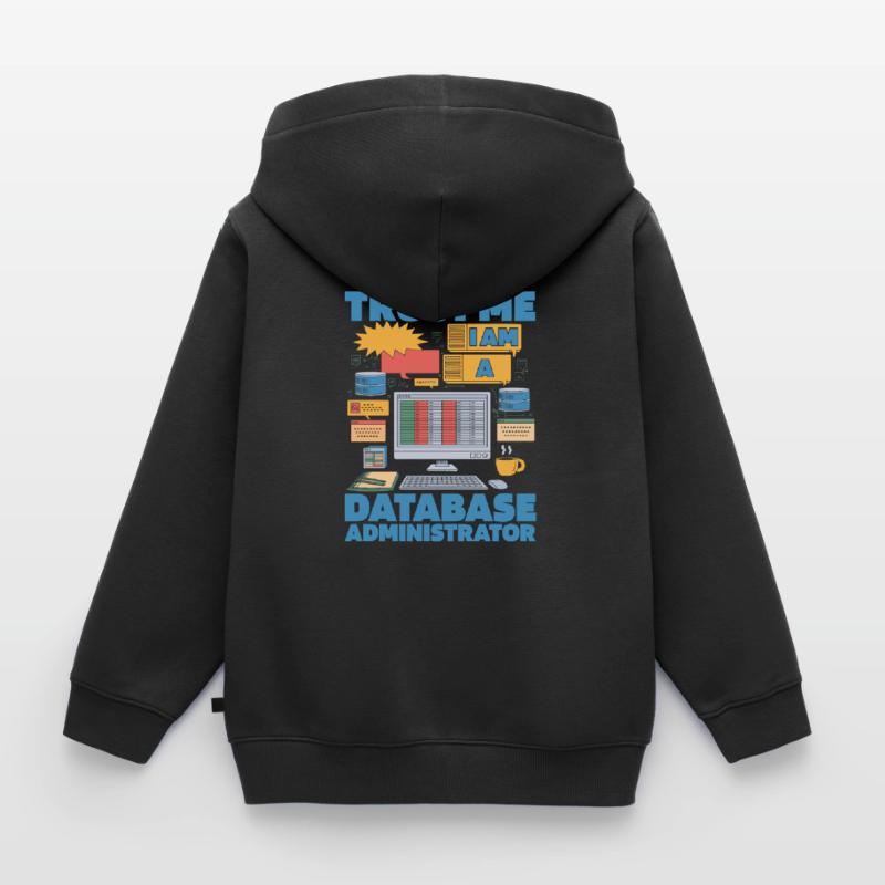 Database Administrator Kids Premium Organic Zip-up Hoodie