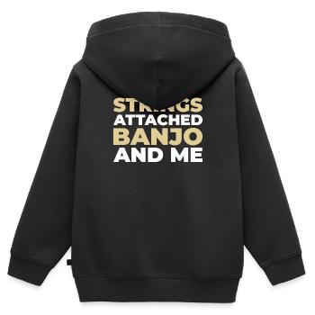 Banjo - Kinder Premium Organic Zip Hoodie - Schwarz - Hinten - AI Model Kid Male (0cm)