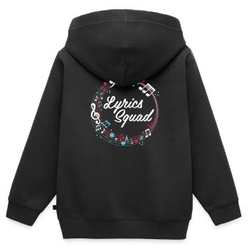 Texter Kader - Kinder Premium Organic Zip Hoodie - Schwarz - Hinten - AI Model Kid Male (0cm)