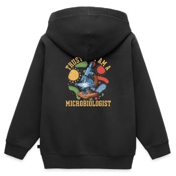 Mikrobiologe - Kinder Premium Organic Zip Hoodie - Schwarz - Hinten - AI Model Kid Male (0cm)