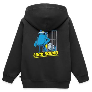 Prison Guard Cadre - Kids Premium Organic Zip-up Hoodie - black - Back - AI Model Kid Male (0cm)