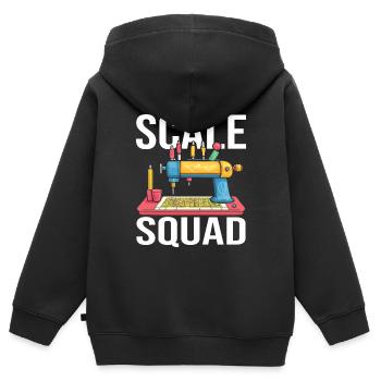 Modellbauer Kader - Kinder Premium Organic Zip Hoodie - Schwarz - Hinten - AI Model Kid Male (0cm)
