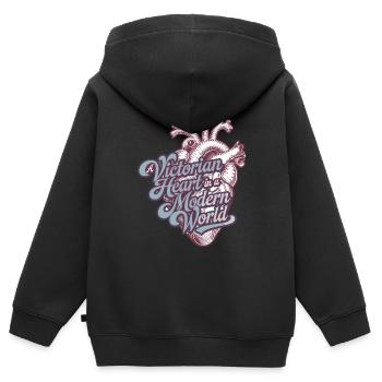 Geschichtsfächer Aus Der Viktorianischen Zeit, - Kinder Premium Organic Zip Hoodie - Schwarz - Hinten - AI Model Kid Male (0cm)