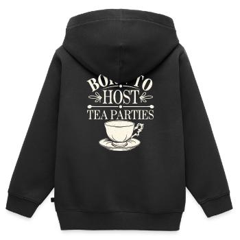 Geschichtsfächer Aus Der Viktorianischen Zeit, - Kinder Premium Organic Zip Hoodie - Schwarz - Hinten - AI Model Kid Male (0cm)