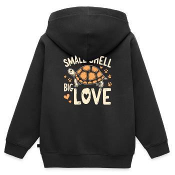 Schildkrötenpflege Für Besitzer Von - Kinder Premium Organic Zip Hoodie - Schwarz - Hinten - AI Model Kid Male (0cm)