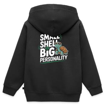 Schildkrötenpflege Für Besitzer Von - Kinder Premium Organic Zip Hoodie - Schwarz - Hinten - AI Model Kid Male (0cm)