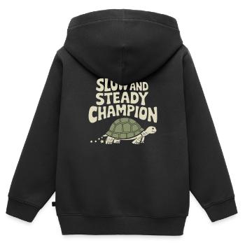 Schildkrötenpflege Für Besitzer Von - Kinder Premium Organic Zip Hoodie - Schwarz - Hinten - AI Model Kid Male (0cm)