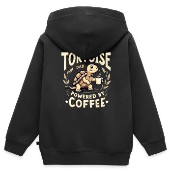 Schildkrötenpflege Für Besitzer Von - Kinder Premium Organic Zip Hoodie - Schwarz - Hinten - AI Model Kid Male (0cm)