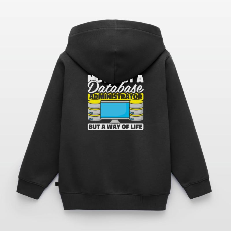 Database Administrator Kids Premium Organic Zip-up Hoodie