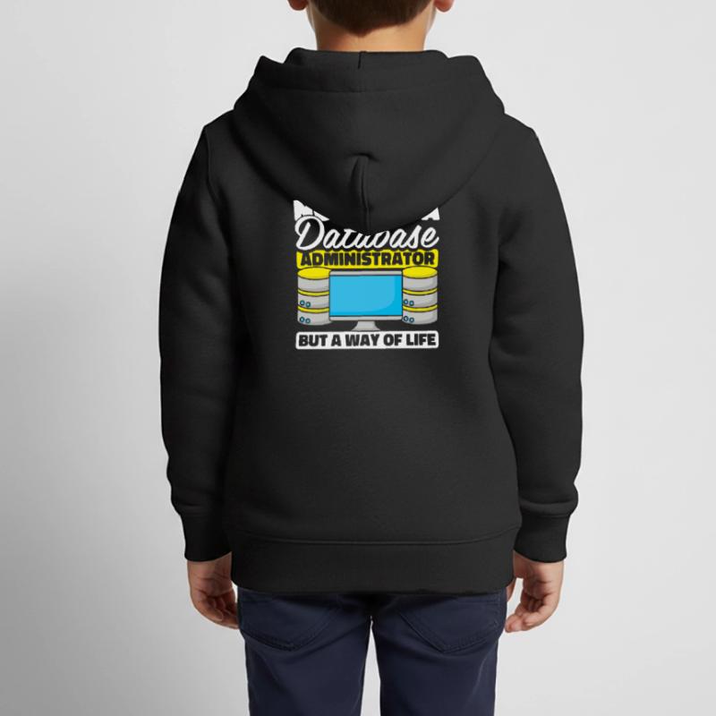 Database Administrator Kids Premium Organic Zip-up Hoodie