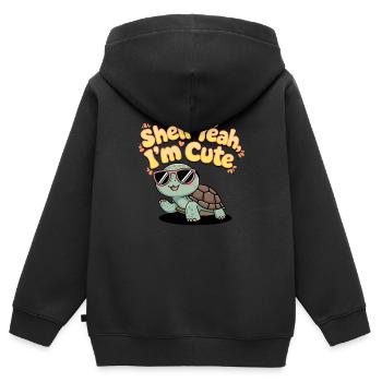 Schildkrötenpflege Für Besitzer Von - Kinder Premium Organic Zip Hoodie - Schwarz - Hinten - AI Model Kid Male (0cm)