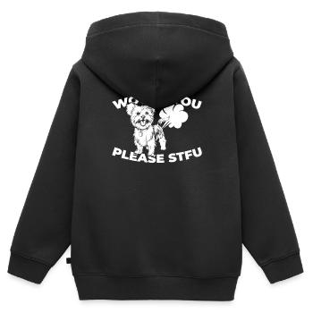 Yorkshire Terrier Stfu Would You Please Shut Up - Kids Premium Organic Zip-up Hoodie - black - Back - AI Model Kid Male (0cm)