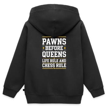 Chess Revival Movement Chess Lover Strategic - Kinder Premium Organic Zip Hoodie - Schwarz - Hinten - AI Model Kid Male (0cm)