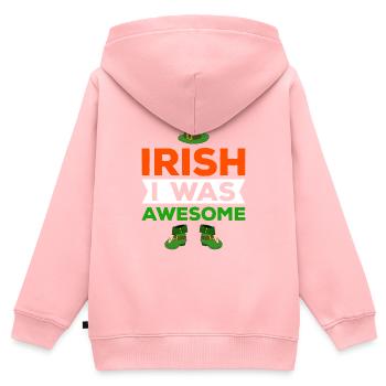 Happy St. Patrick's Day Shamrocks - Kids Premium Organic Zip-up Hoodie - rose - Back - AI Model Kid Female (0cm)